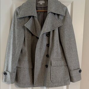 New York & Company Gray Wool Pea Coat